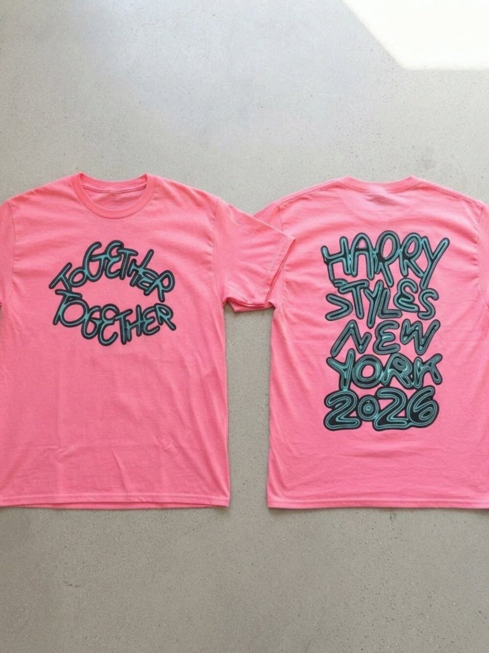 Harry Styles Together New York City Tour 2026 Pink T-Shirt S-4XL